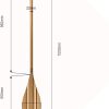 MobiToniclet's rOAR www.ibexspt.com Canoe Canadian Wooden Paddle AMAZONAS (1 Piece) 150/130 cm - Professional Paddle in the Style of the Amazon - Highest Quality - Made in China - Image 9